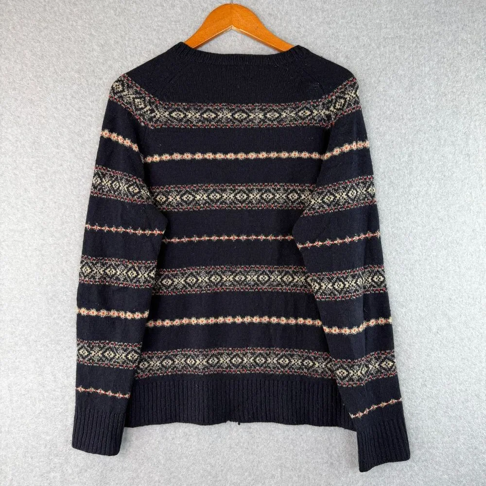 J.Crew Men's Crewneck Sweater Fair Isle Geometric Pullover Preppy Holiday Sz M